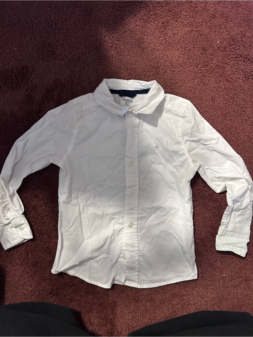 OshKosh B'gosh White Long-Sleeve Button-Up Shirt